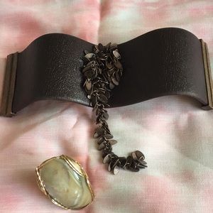 Cynthia desser Paris leather cuff 💗💖❤️💖💗💖❤️